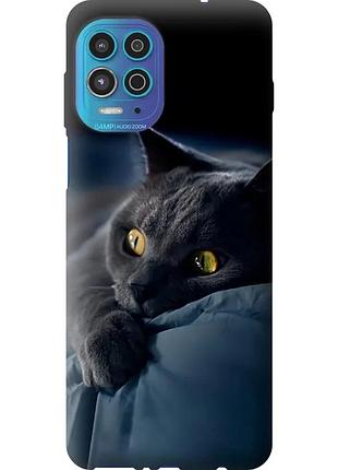 Чехол силиконовый на телефон motorola edge s дымчатый кот "825u-2860-58250"