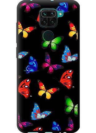 Чохол tpu на телефон xiaomi redmi note 9 барвисті метелики "4761b-2017-58250"