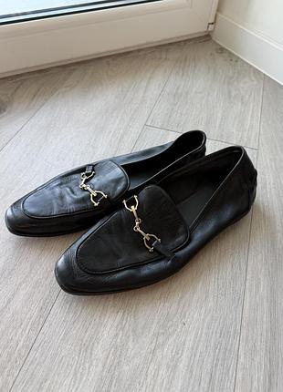 Шкіряні жіночі лофери zara 41 розмір