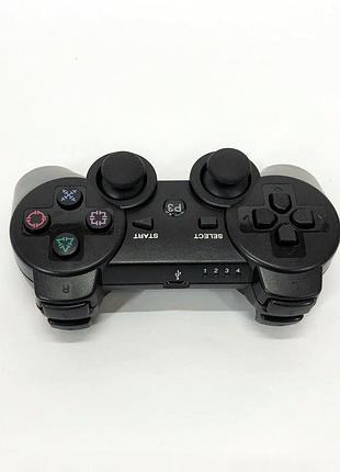 Бездротовий ігровий геймпад doubleshock ps3/pc акумуляторний джойстик з функцією вібрації. колір: чорний wc-92