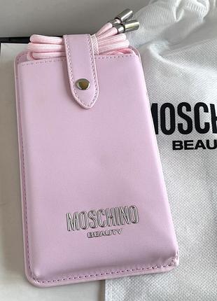 Оригінал. чохол- сумочка для телефона  moschino в пильнику.  👉🏻розмір 10х18 см