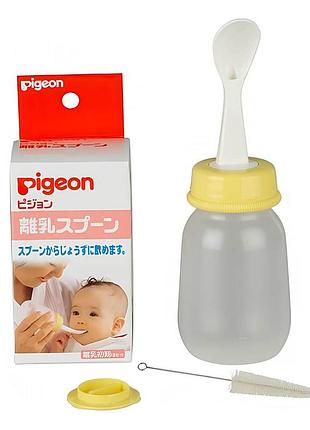 Для прикорма бутылочка с ложкой, pigeon (япония), новая