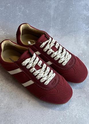Жіночі бордові кросівки ретро стиль еко замша нові 40 розмір 26 см casual sneakers