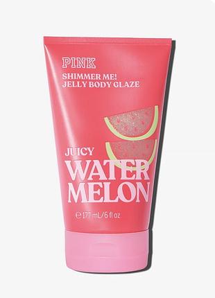 Желейна глазур для тіла з шимером pink victoria's secret juicy watermelon 177 мл