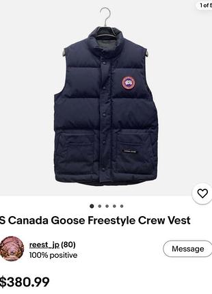Canada goose жилетка пухова чоловіча