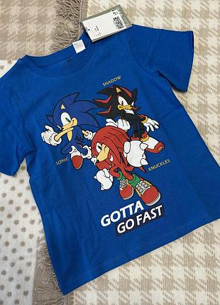 Футболка sonic h&m 2/4 роки 98/104