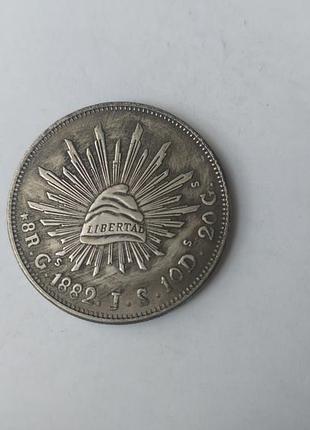 Монета republica mexicana 1882