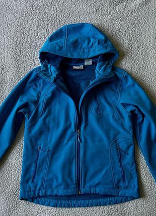Женская куртка softshell double diamond, размер m, бирюзовая