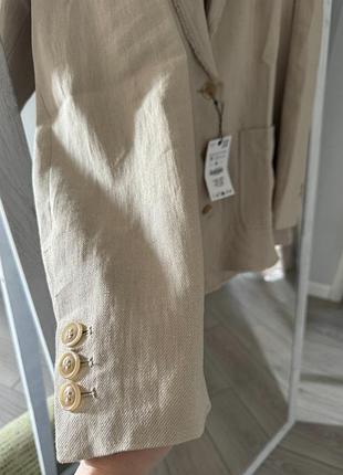 Льняний oversize жакет premium collection zara