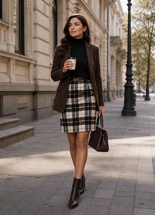 .юбка esprit в клетку — элегантная классика / office style / quiet luxury