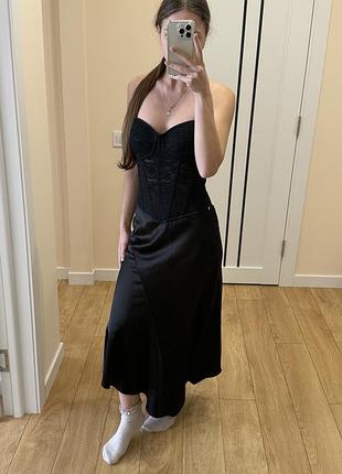 Максі шовкова спідниця, юбка primark