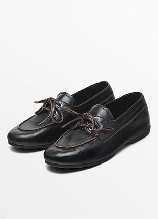 Шкіряні макаси лофери туфлі massimo duti