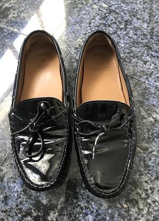Туфли натуральная лаковая кожа. navy boot