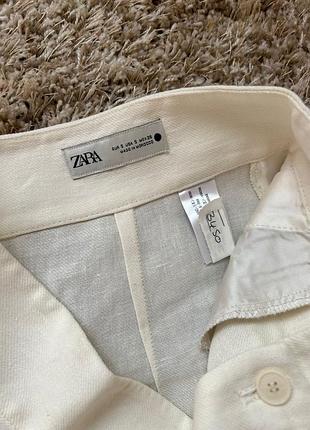 Брюки льон zara 4