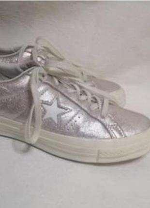 Кеди converse one star metallic pink rose oxford runner