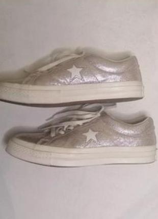 Кеди converse one star metallic pink rose oxford runner