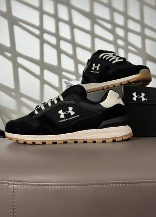 Мужские кроссовки under armour essential runner black white