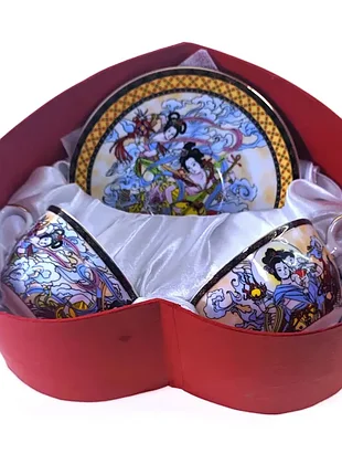 Сервіз порцеляна 2 чашки + 2 блюдця (yamasen) (210 мл)