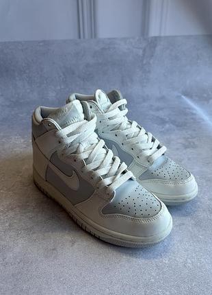 Оригінал nike dunk high grey white | 36.5р (23.5 см)