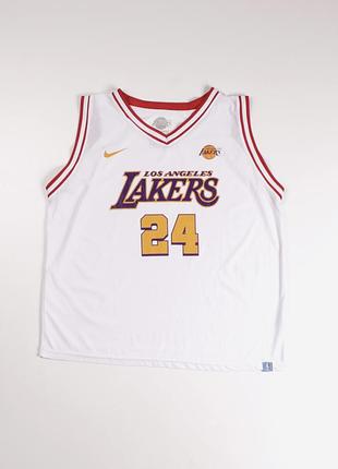 Men’s nike los angeles lakers 24 tank top white size: m/l