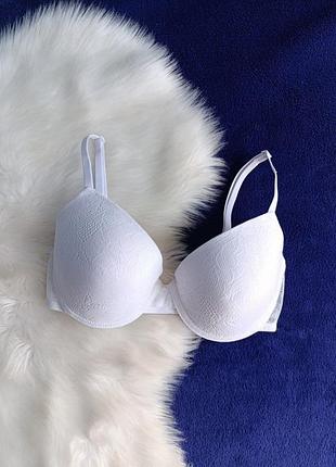 Бюстгальтер уплотненный классический базовый сток 32d 70d белый