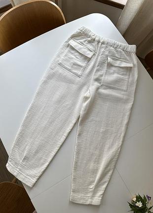 Молочні брюки від zara розмір xs - s штани 2