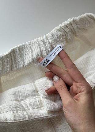Молочні брюки від zara розмір xs - s штани 5