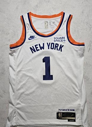 Баскетбольна майка nike obi toppin #1 knicks 75th anniversary swingman nba jersey