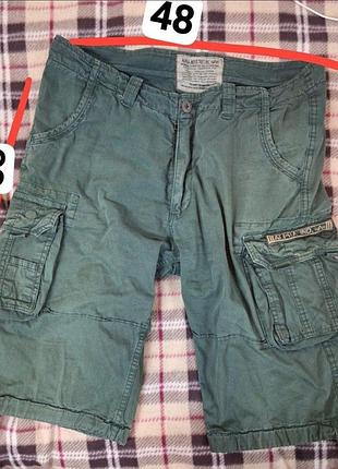 Шорты карго alpha industries squad shorts olive | размер 36 (w36) | оригинал