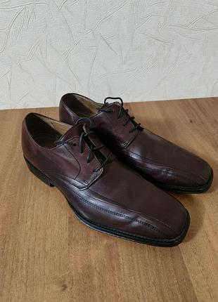 Туфли мужские johnstone&amp;murphy 27,5 см бордовые