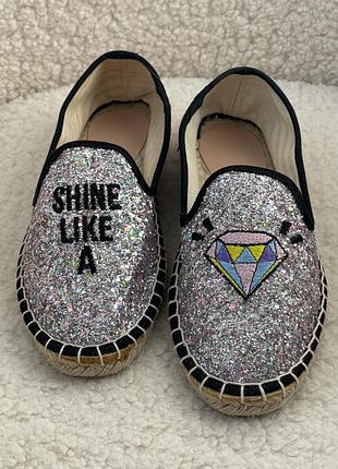 Жіночі блискучі еспадрильї asos «shine like a diamond» — 39 розмір