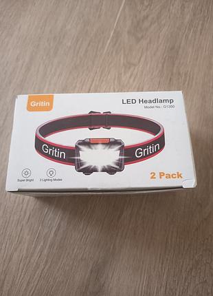 Набор налобных фонарей gritin g1350 (2 штуки) - мощный led свет для любых задач