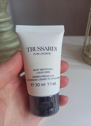 Trussardi pure jasmine body smoothing liquid gems парфумований гомаж (скраб) для тіла, 30 мл
