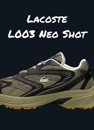 Чоловічі кросівки lacoste l003 neo shot khaki brown