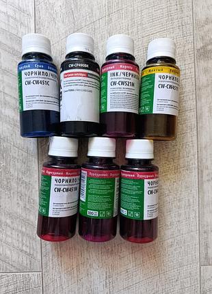 Чернила для принтера canon 100 ml разные цвета
