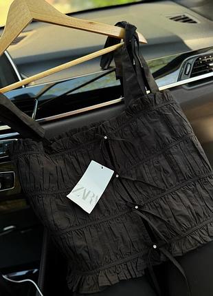 Zara новий топ на бретелях чорний
