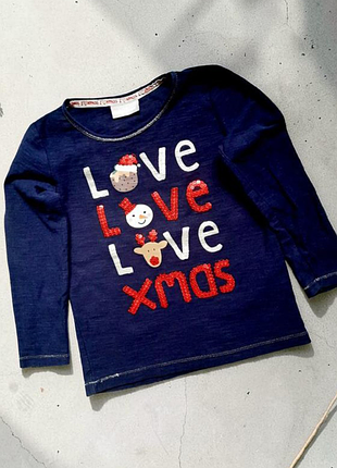 Новогодний реглан лонгслив matalan бирка 4-5 лет