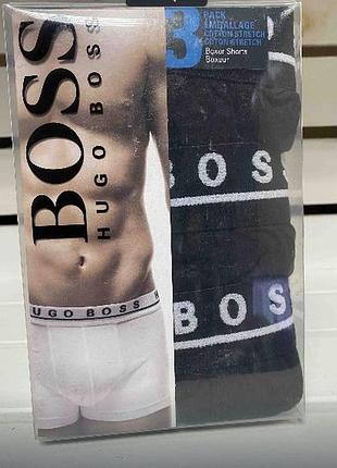 Мужские трусы hugo boss 3 штуки в наборе, размер xxl.