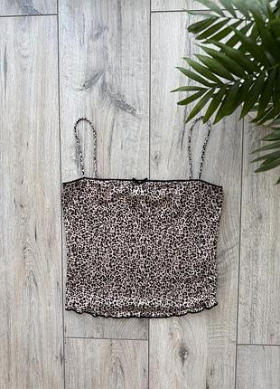 Топ майка леопардова bershka
