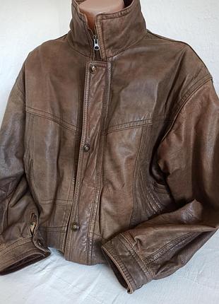 Винтажная кожаная куртка-бомбер best bavarian x navigare (natural leather) @8