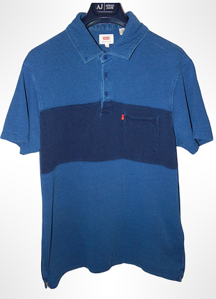 Рубашка поло из хлопка пике индиго levis. size m/46-48