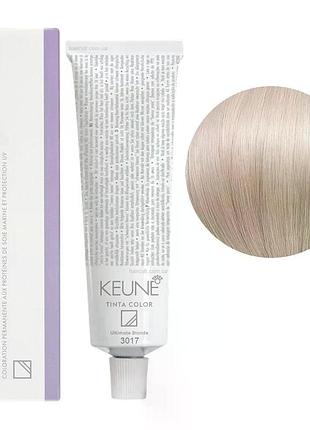 Устойчивая краска для волос keune tinta color ultimate 3017 ultra ash purple blond 60 мл