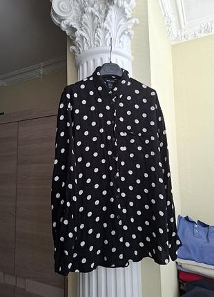 Рубашка из вискозы в горох new look