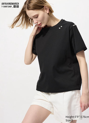 T1boxy футболка квадратного крою uniqlo anya hindmarch