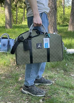 Сумка jordan monogram duffle green bag / дорожня сумка джордан зелена