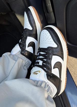 Кроссовки nike sb dunk low black croc