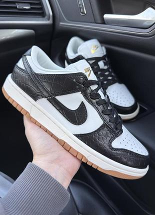 Кросівки nike sb dunk low black croc