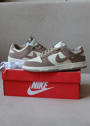 Тренлові жіночі кросівки nike dunk low sail beige найд данк коричневі