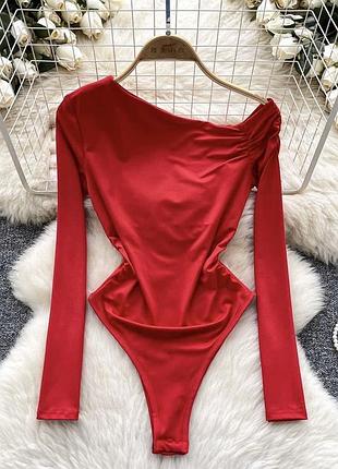 Новий жіночий лонг з відкритим плечем боді