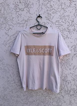 Рожева футболка lyle & scott оригінал брендова футболка лайл скотт